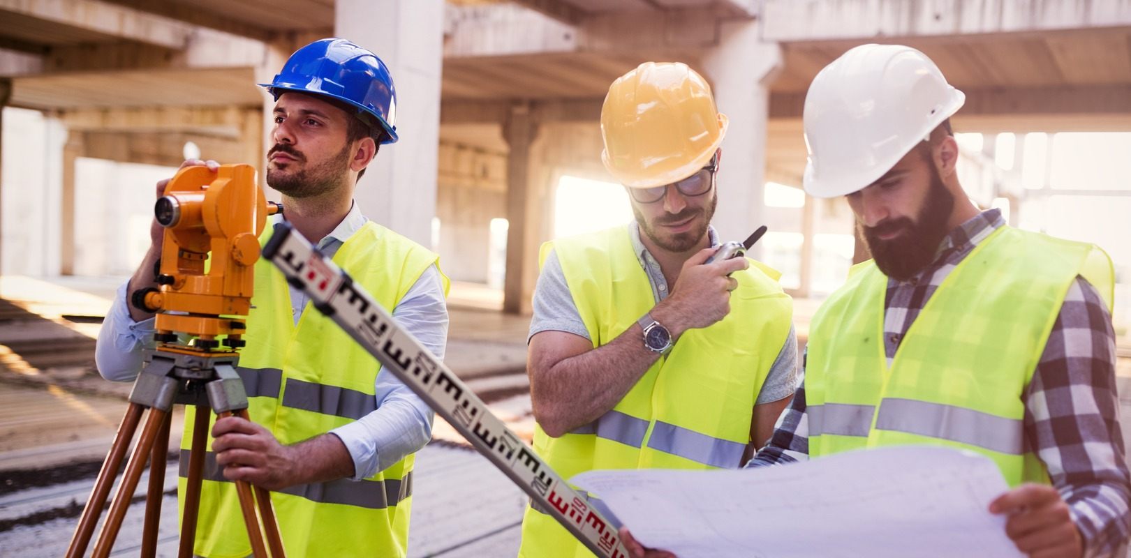 Workers on a construction site